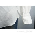 Solida camicia a maniche lunghe da donna bianca